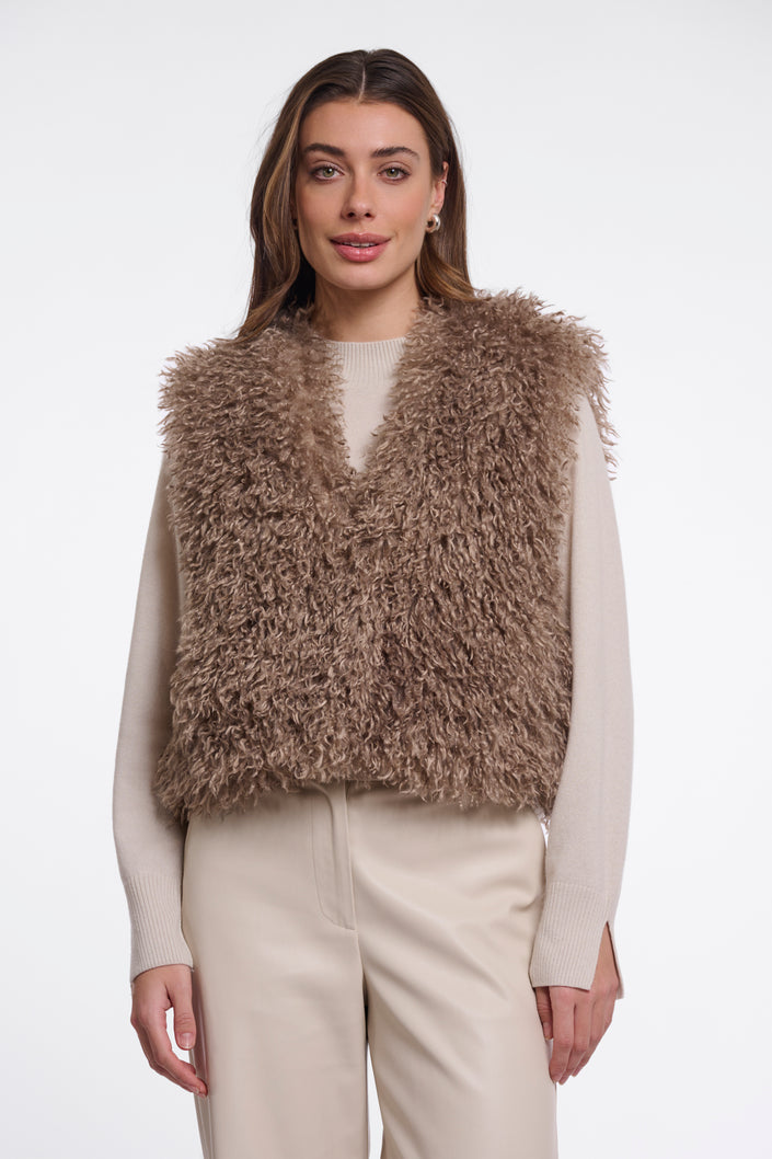Weste Sensy von Rino&Pelle in Mocha Latte