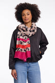 Tuch von Rino&Pelle mit Leo-Print in Pink/Orange Artikel RP6789