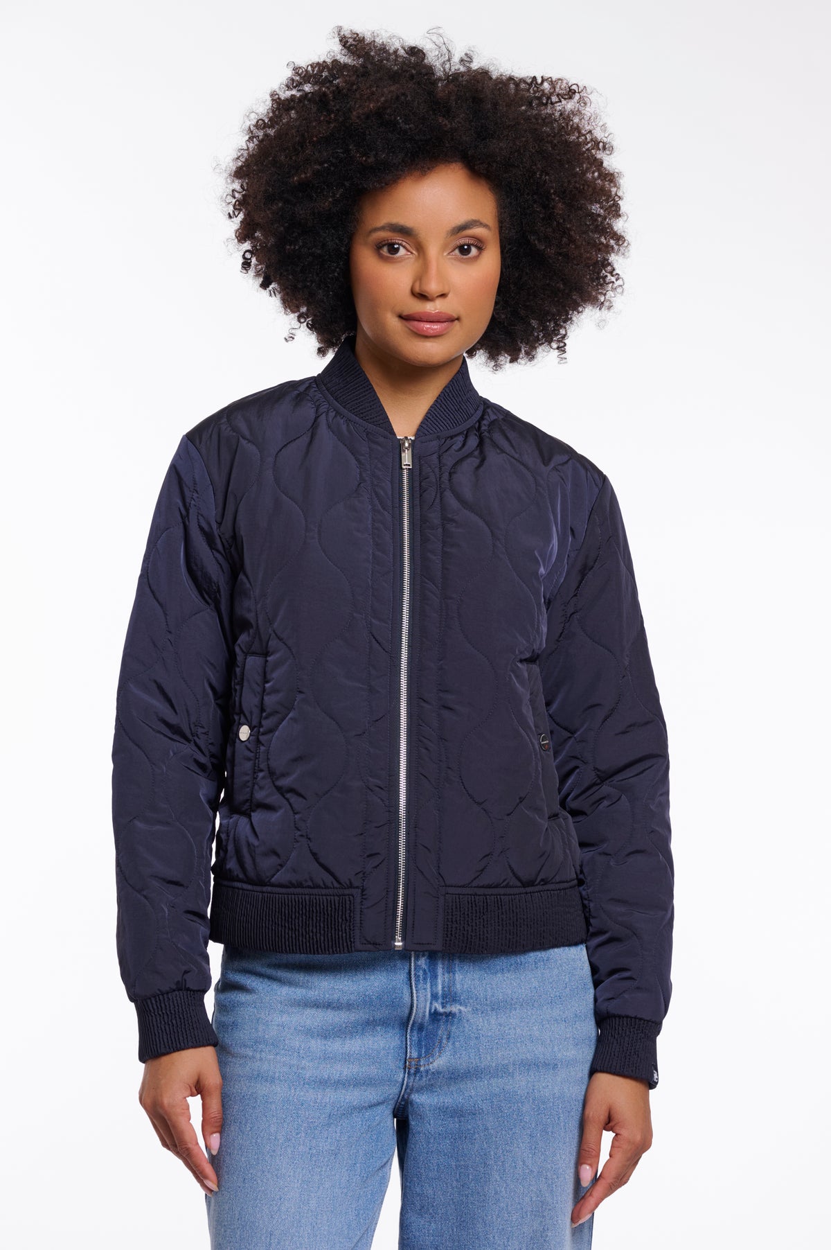 Bomber Jacke Utah in Navy von Rino&Pelle