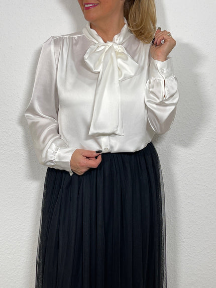 Schluppenbluse Satinoptik in versch. Farben Artikel 3825