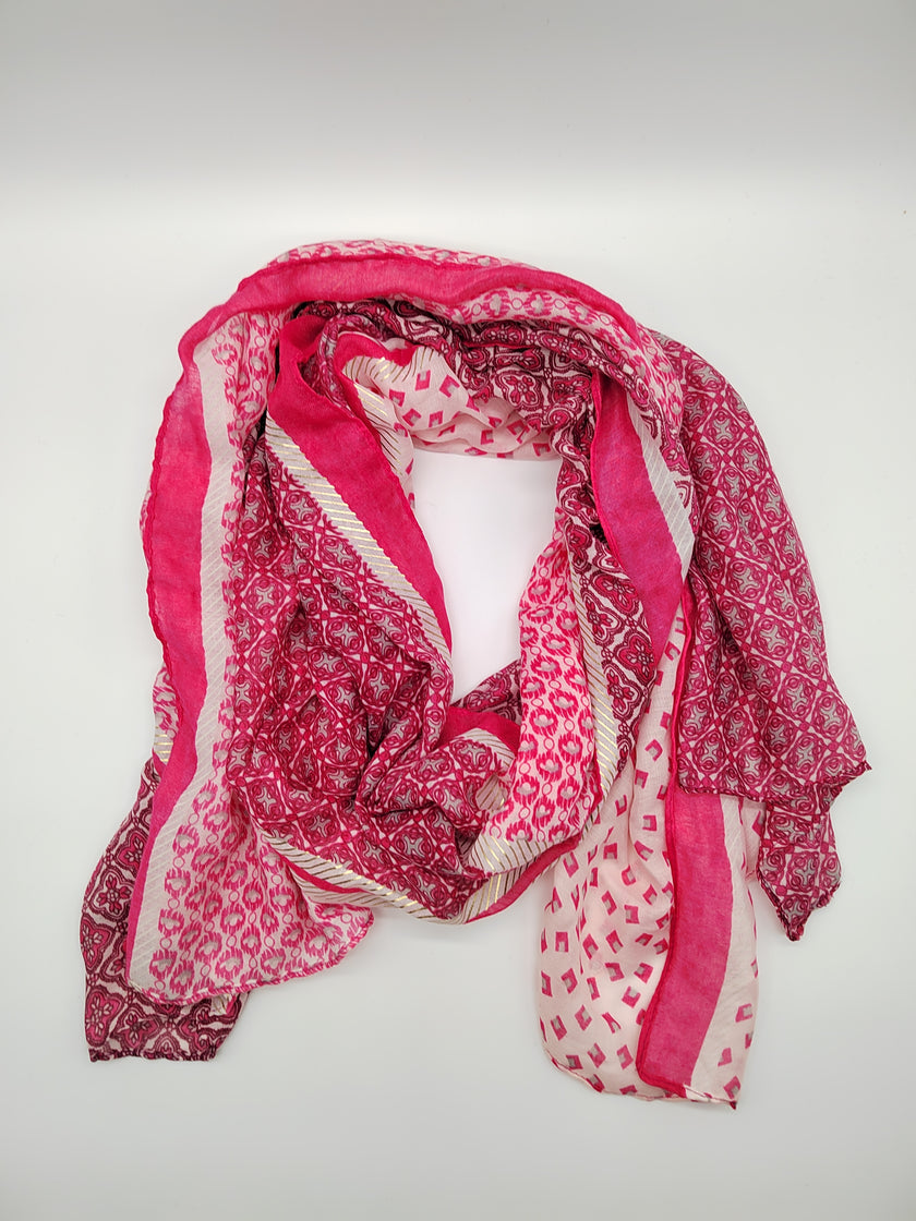 Tuch gemustert in Fuchsia Artikel 4001