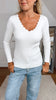 Langarmshirt Uni gerippt in versch. Farben Art. 6294
