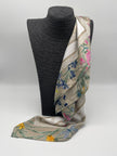 Tuch 70X70 Muster in Blumen Beige