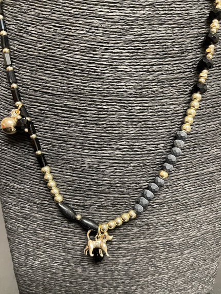 Kette mit tollen Details in Schwarz/Gold Artikel 335017