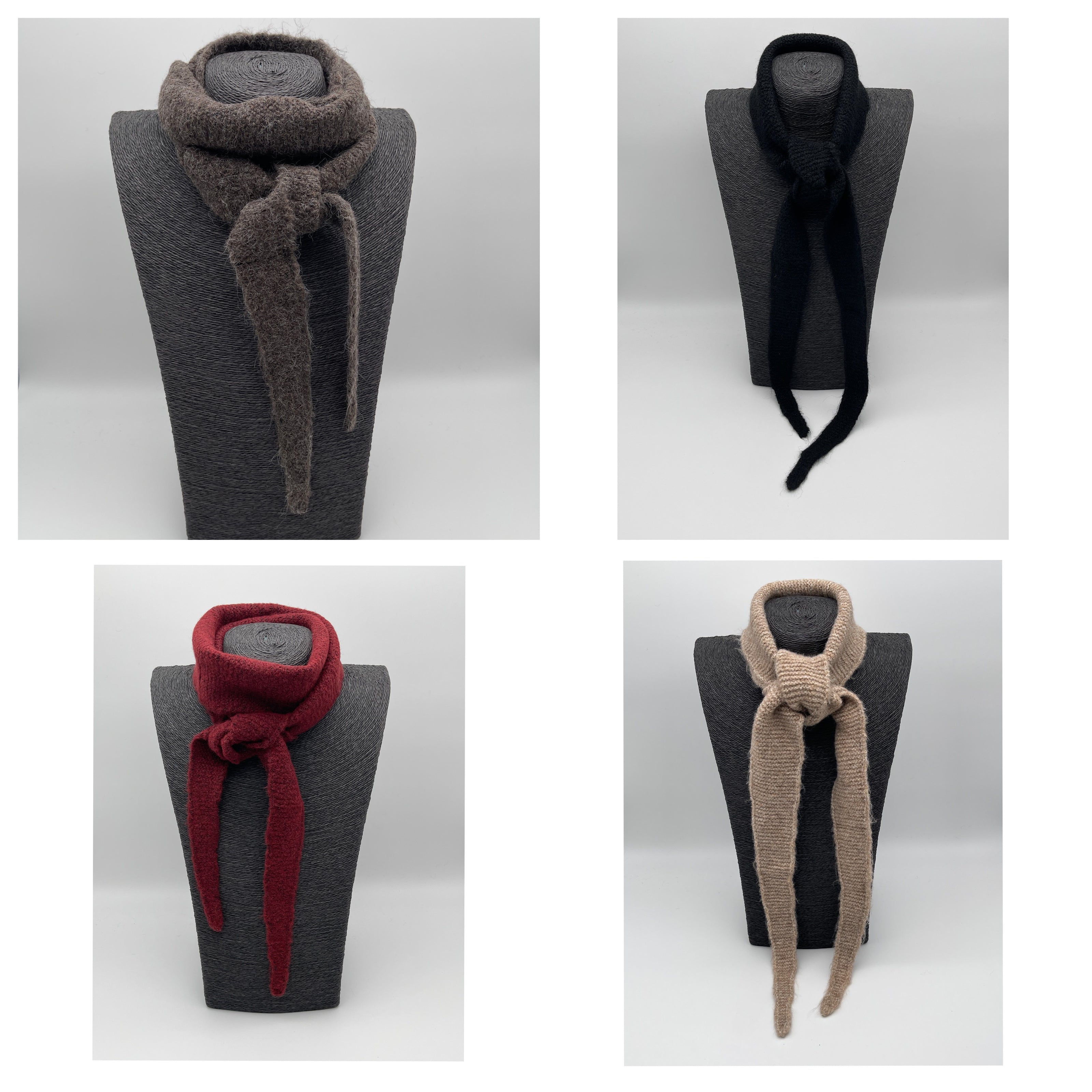 Schmaler Bindeschal Strick in versch. Farben Art. 6596