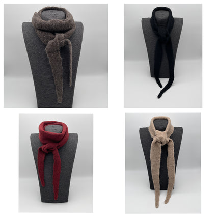 Schmaler Bindeschal Strick in versch. Farben Art. 6596